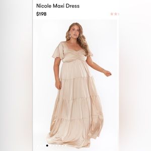 Show Me Your Mumu Champagne Luxe Satin Bridesmaid Dress